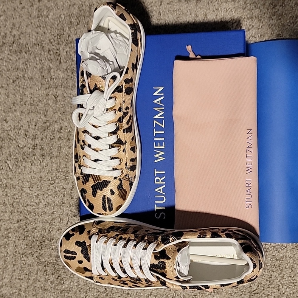 Stuart Weitzman leopard sneakers